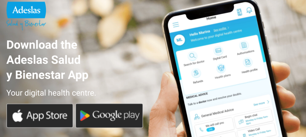Adeslas mobile application - My Insurance Spain
